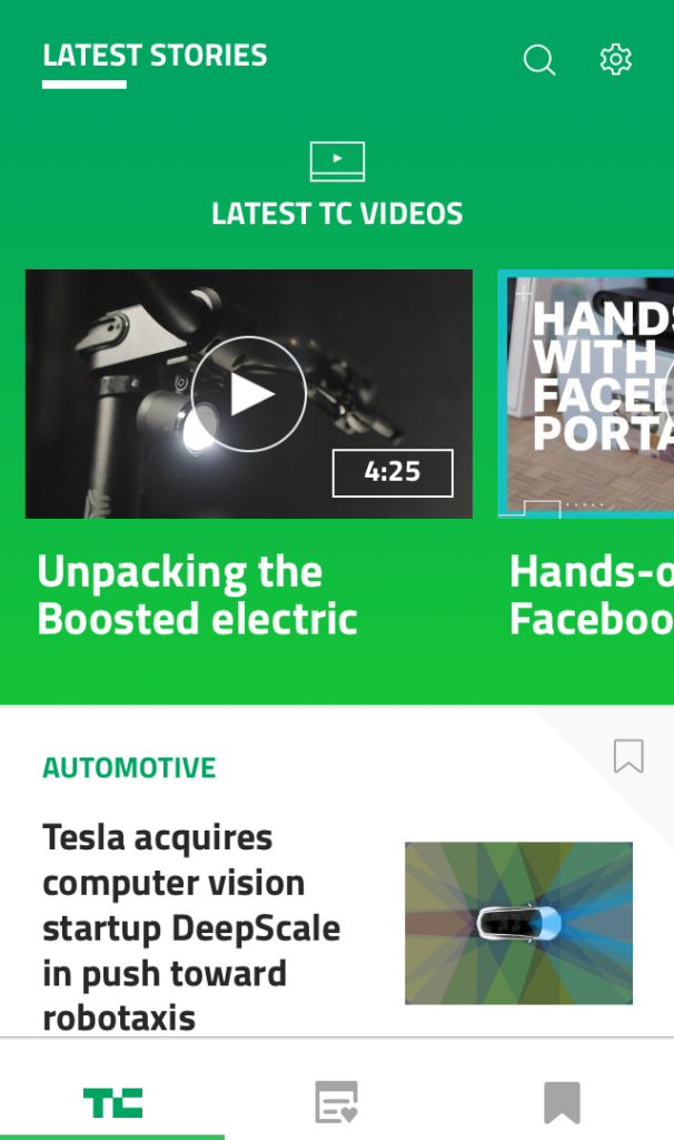 TechCrunch tech news app